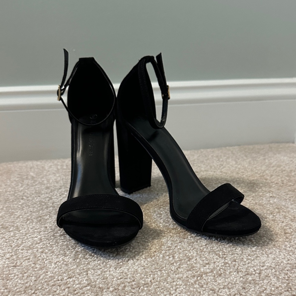 Wild Diva Black Block Heels